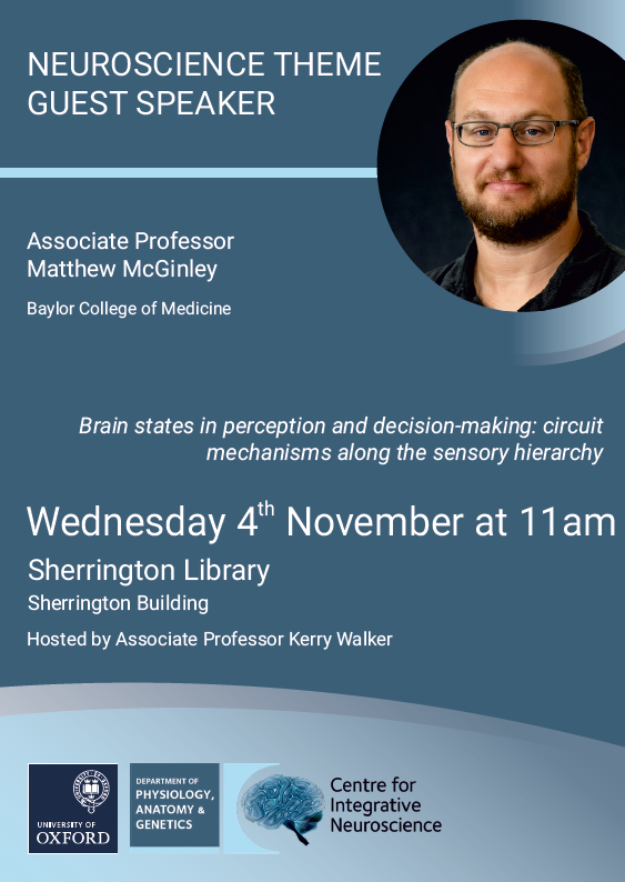 event poster with photo of speaker