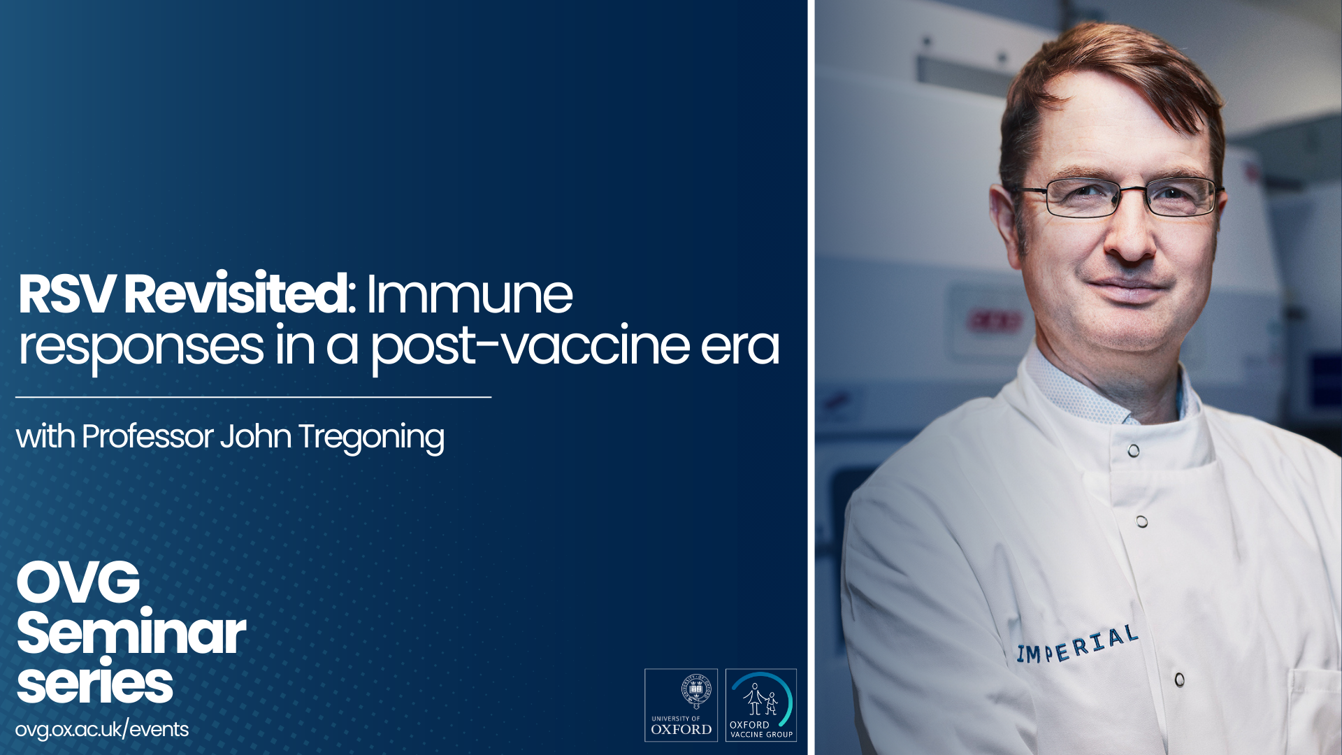 Professor John Tregoning talk poster