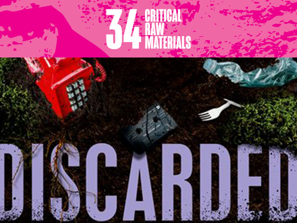Detail of the book cover for 'Discarded: How Technofossils will be our Ultimate Future'