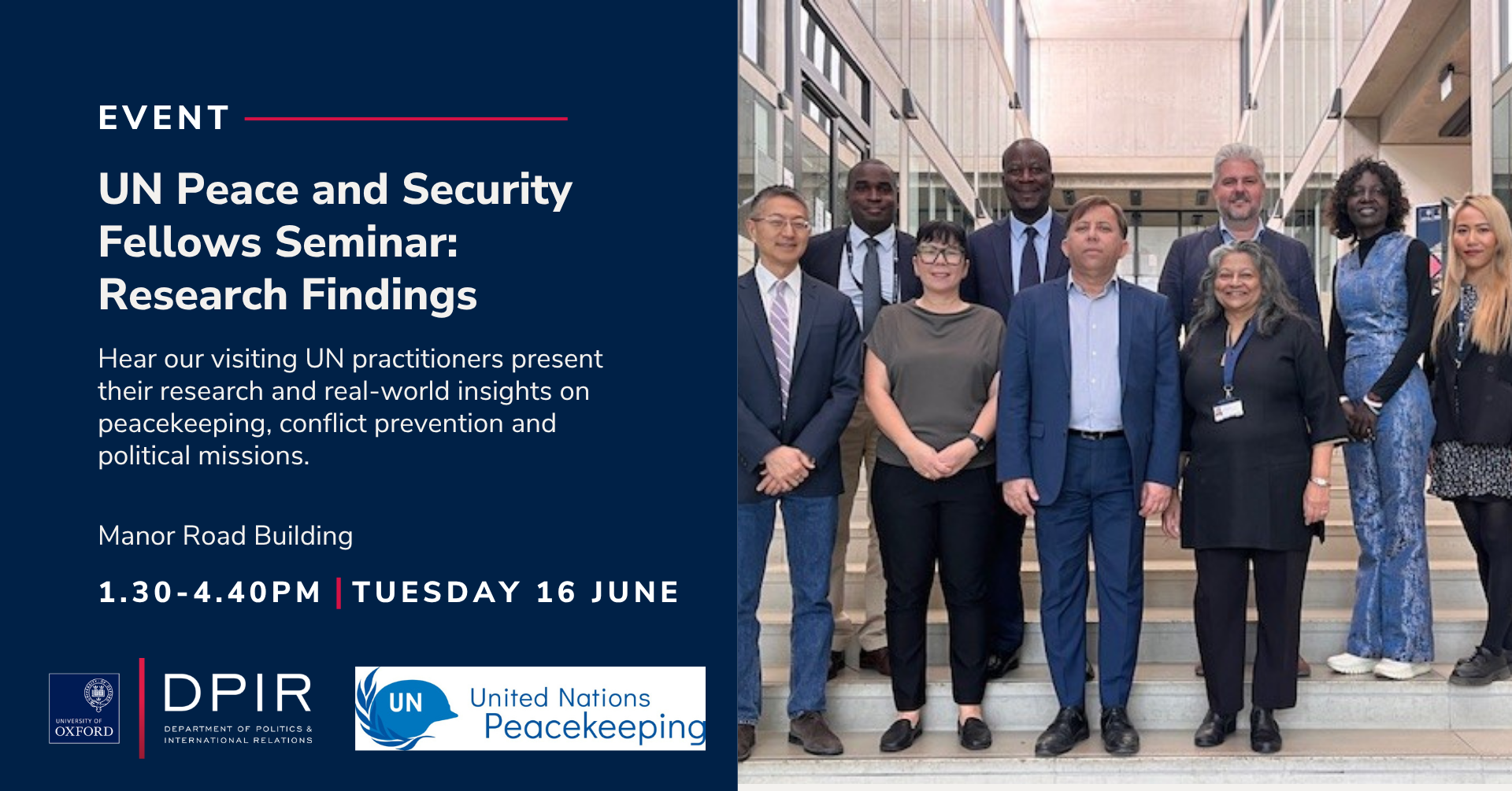 Register to attend our 'UN Peace and Security Fellows Seminar:  Research Findings' event on 16 June