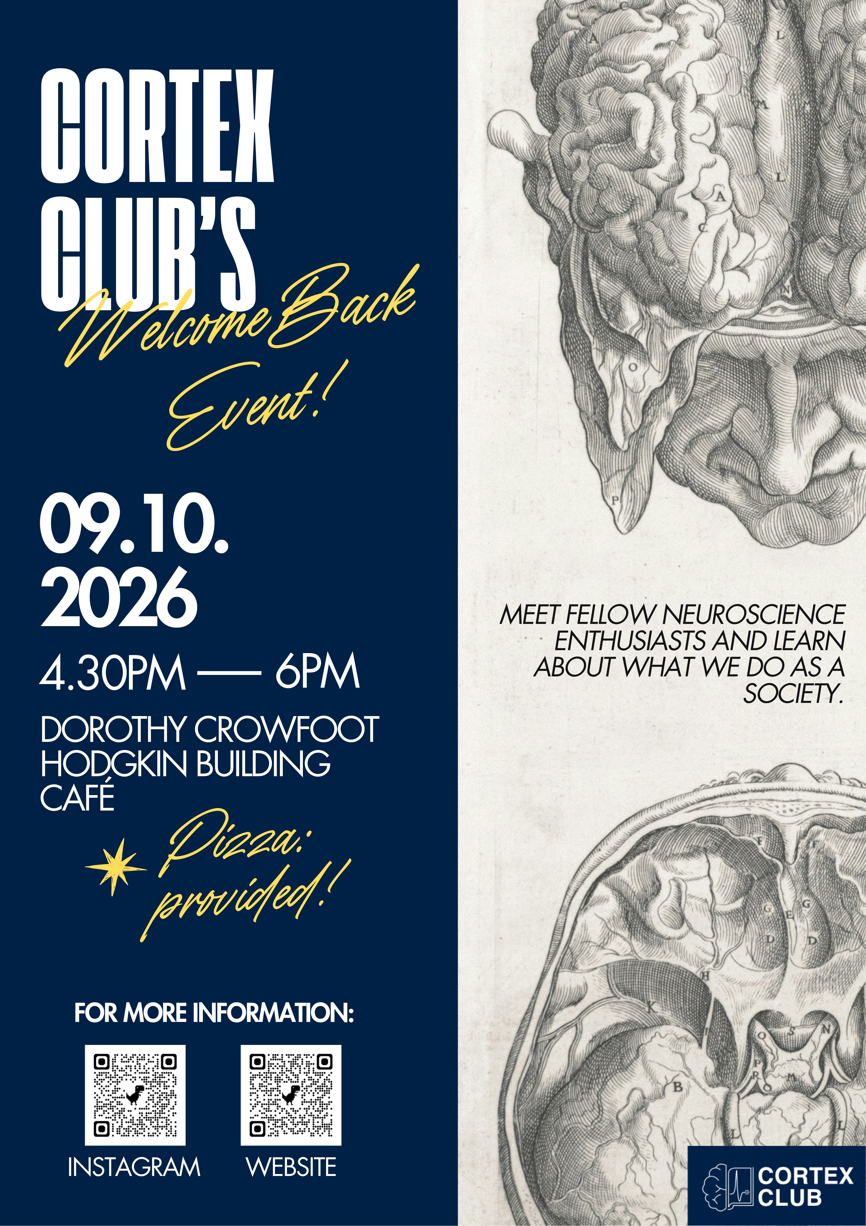 Cortex Club Welcoming Event Poster