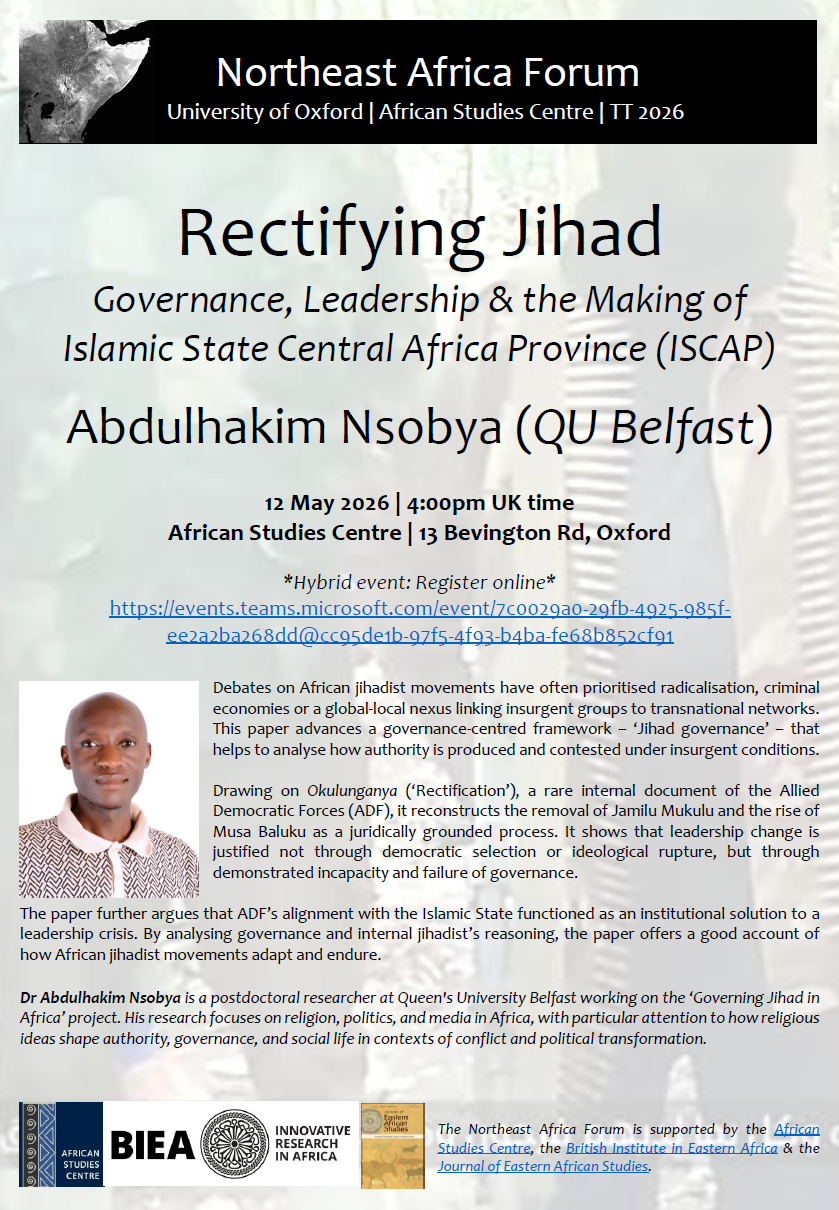 Seminar flyer including abstract and speaker bio.